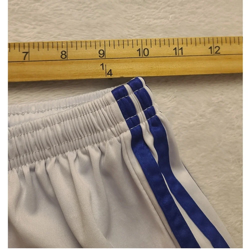 Adidas Tanzania Flag Soccer Shorts Men's White Blue Athletic Training Sporty